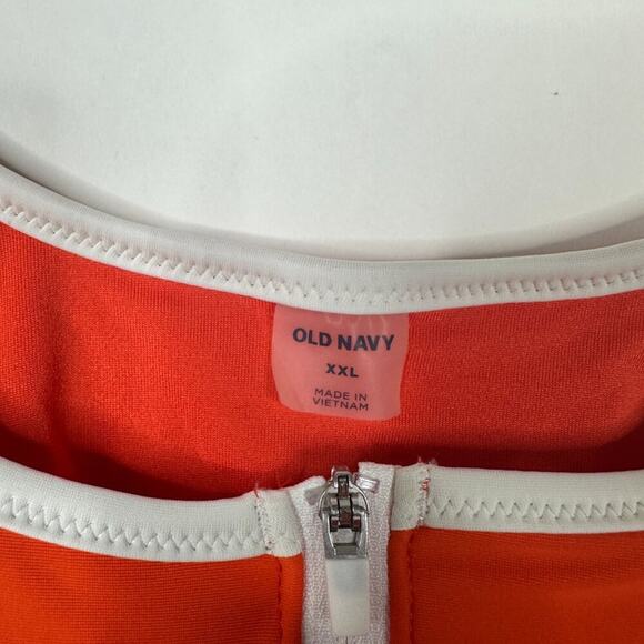 2/$30 NWT Old Navy Zip-Front Bikini Swim Top Warm Sunset XXL #A0265 TRB2 - Picture 7 of 10